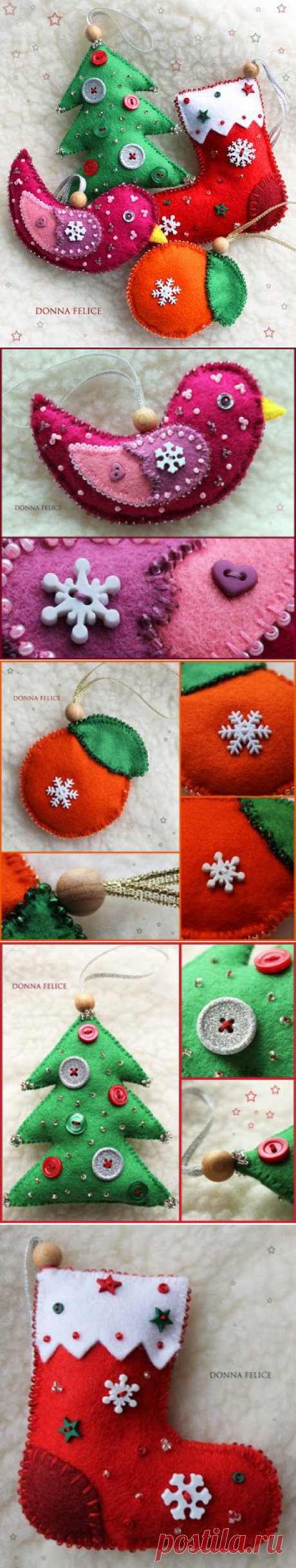 Идеи к новому году из фетра — Сделай сам, идеи для творчества - DIY Ideas