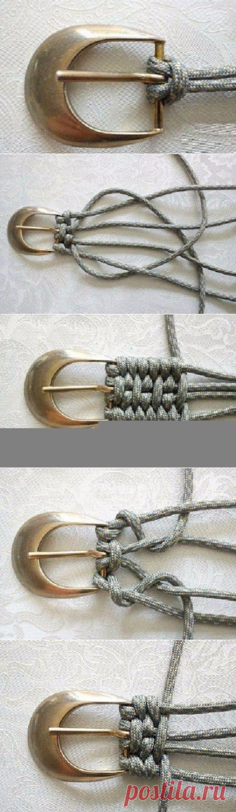 Плетем красивый пояс — Сделай сам, идеи для творчества - DIY Ideas