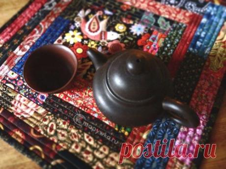 Мини-квилт с птичкой