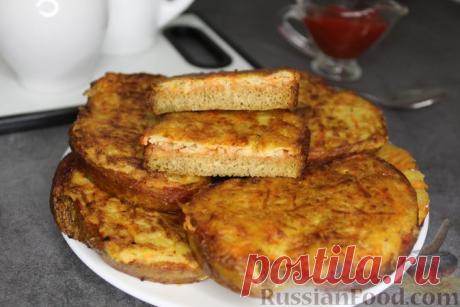 Рецепт: Горячие бутерброды с картофелем и морковью (на сковороде) на RussianFood.com