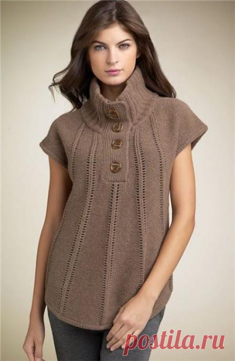 СТИЛЬНАЯ КОРИЧНЕВАЯ ТУНИКА.