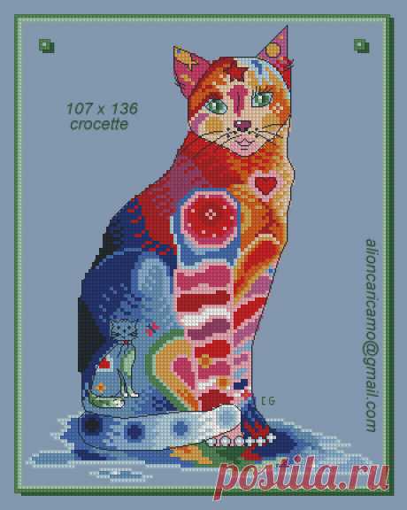 Сачать схему вышивки &quot;Gattina!&quot;