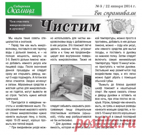 Чистим микроволновку и духовку