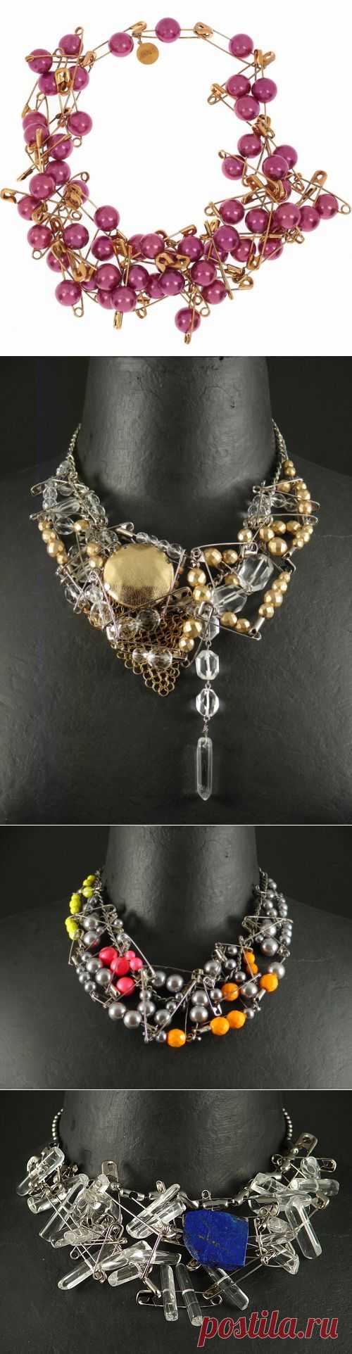Украшения из бусин и булавок (подборка, DIY) /