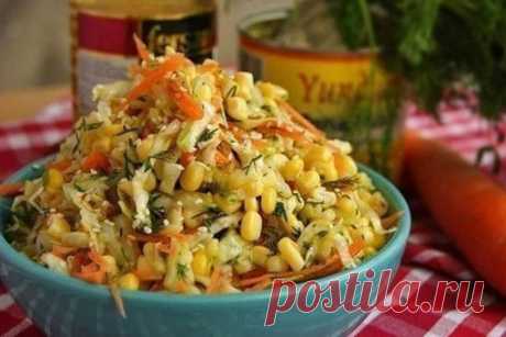 Салат с капустой, кукурузой и без майонеза!

Этот салатик легкий, свежий, без майонеза. Идеально подойдет к жареным блюдам.

Вам потребуется:
Показать полностью…
