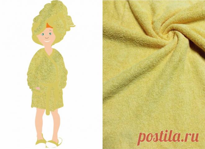 Ткань махра светло-желтая 99-52/3194М - Карбой-Текс