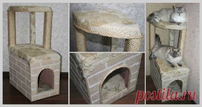 Домик для кошки своими руками — Сделай сам, идеи для творчества - DIY Ideas