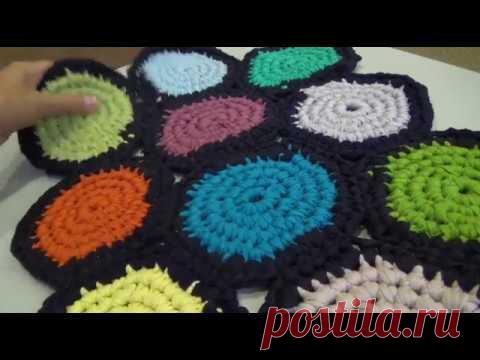 Коврик из средних кружочков