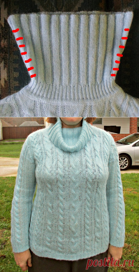 Мохеровый свитерок нежно-голубого цвета