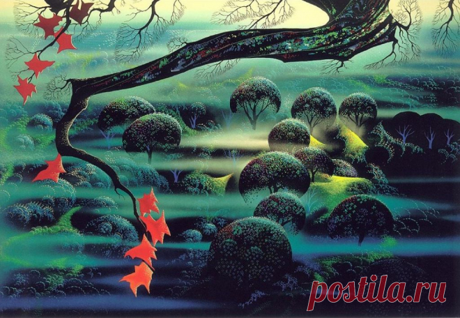 Фантастически красивые пейзажи. Художник Эйвинд Эрл / Eyvind Earle (США, 1916-2000)