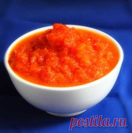 Аджика с яблоками, сладким перцем и помидорами… — Готовим дома
