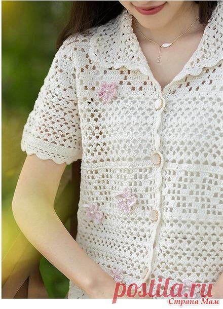 Ажурный жакет в винтажном стиле. Крючок. - ВЯЗАНАЯ МОДА+ ДЛЯ НЕМОДЕЛЬНЫХ ДАМ - Страна Мам