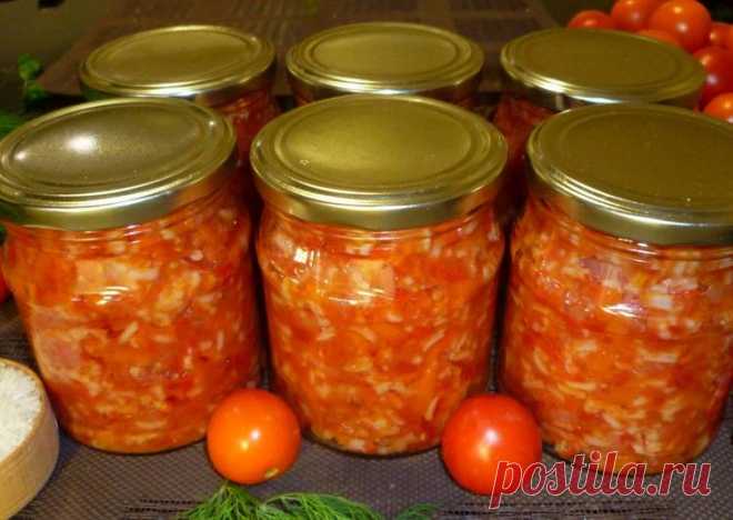 Салат "завтрак туриста" с рисом на зиму