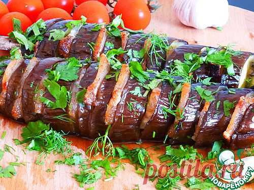 Баклажаны с салом на мангале - кулинарный рецепт