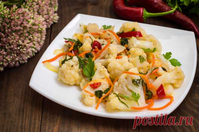 Цветная капуста по-корейски - вкусное диетическое блюдо