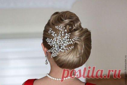 Купить Украшение в прическу "Мечты Аэлиты" - белый, Украшение ручной работы, украшение в прическу