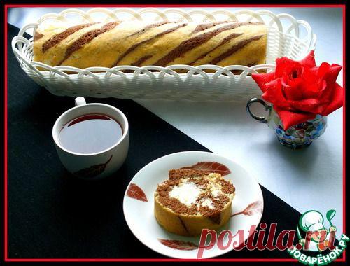 Бисквитный рулет "Очарование" - кулинарный рецепт