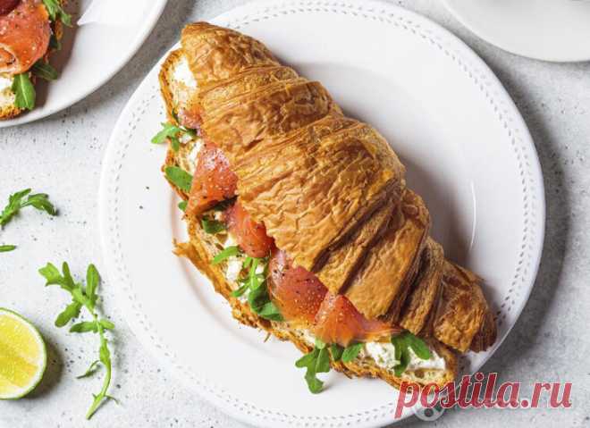 Вкусный Рецепт: Круассан с лососем
