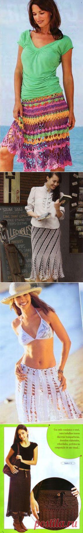 Летние юбки крючком