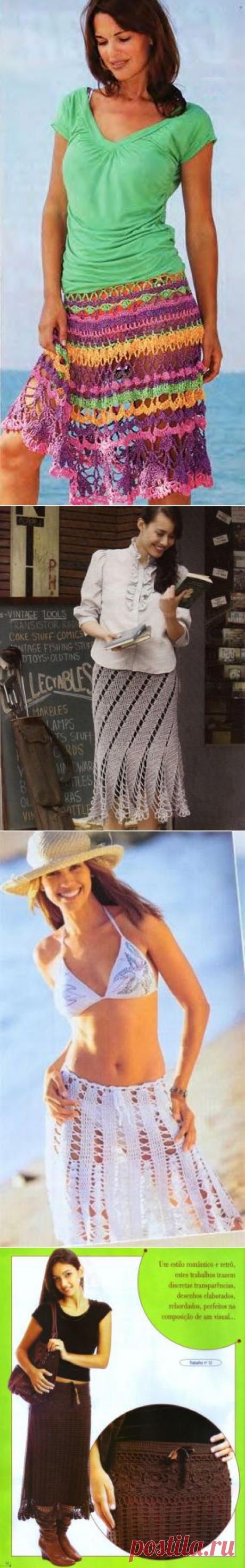 Летние юбки крючком