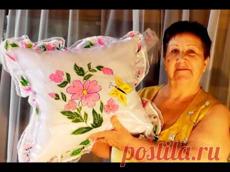 Диванная подушка своими руками // Батик