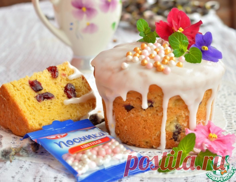 Кулич кукурузный с вяленой клюквой – кулинарный рецепт