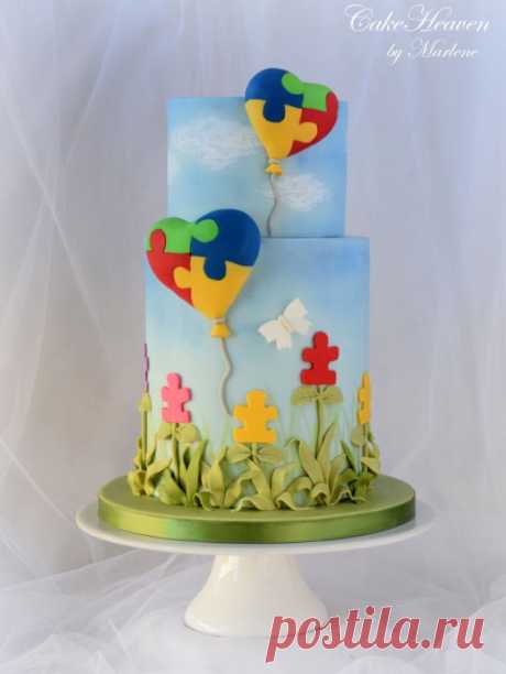 #SugarArt4Autism #AutismSweets - Cakes to raise Awareness - Cake by CakeHeaven by Marlene - CakesDecor