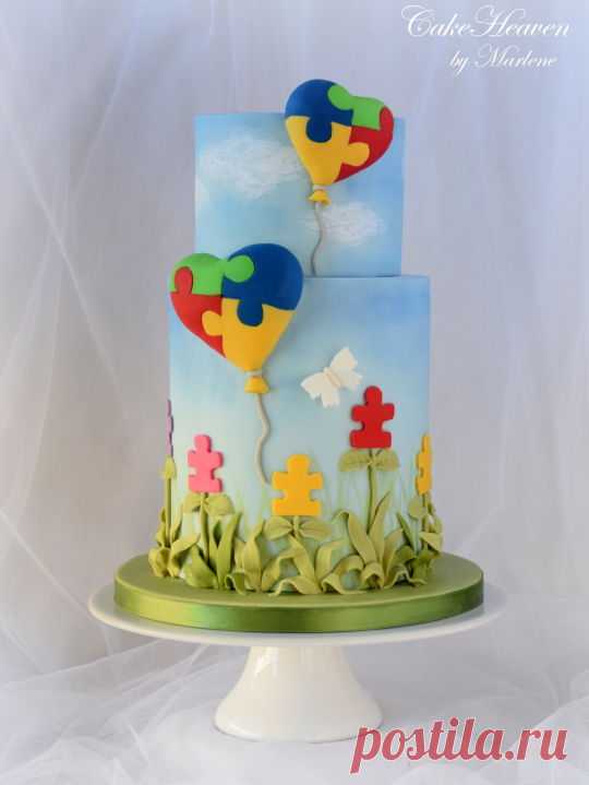 #SugarArt4Autism #AutismSweets - Cakes to raise Awareness - Cake by CakeHeaven by Marlene - CakesDecor