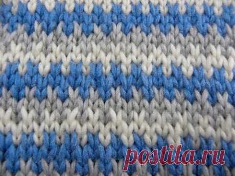 Stricken - Webmuster mit drei Farben - Ленивый жаккард