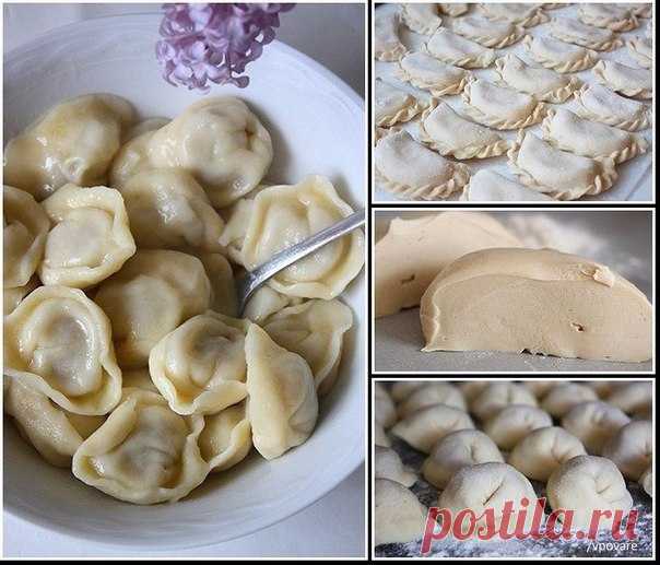 Вкуснейшее универсальное заварное тесто для вареников, пельменей, чебуреков.