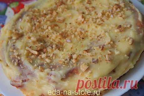 Бисквитный торт с обезжиренным заварным кремом | Еда на столе