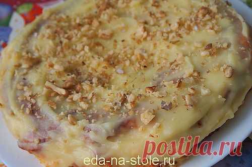 Бисквитный торт с обезжиренным заварным кремом | Еда на столе