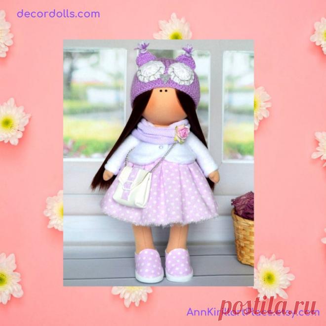 Home Decor Doll Baby Portrait Doll Child Room Purple Doll | Etsy