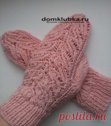 Варежки ажурные спицами схемы