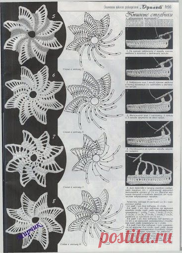 Ленточное кружево (схемы)