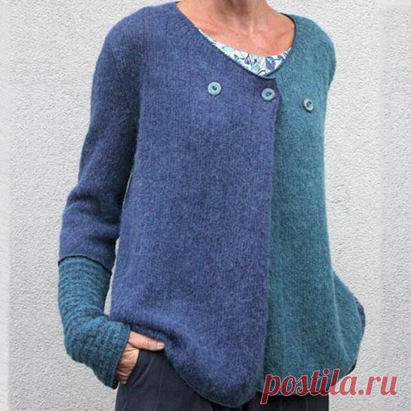 Blue Knitted Casual Sweaters Best seller at Corachic - Details: Size Bust Shoulder cm inch cm inch S 100.00 69.00 42.00 16.38 M 105.00 40.95 43.00 16.77 L 110.00 42.90 44.00 17.16 XL 115.00 44.85 45.00 17.55 2XL 120.00 46.80 46.00 17.94 3XL 125.00 48.75 47.00 18.33 4XL 130.00 50.70 48.00 18.72 5XL 135.00 52.65 49.00 19.11 Sleeve Type:Long Sleeve