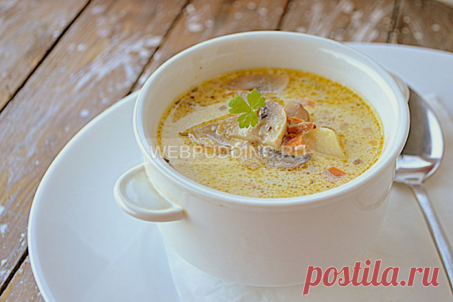 Грибной суп с плавленым сыром | Как приготовить на Webpudding.ru