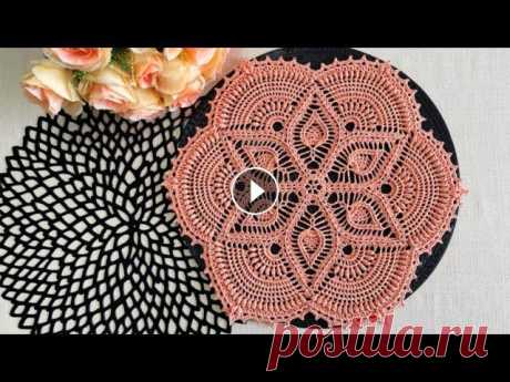 Рельефная салфетка крючком, Кармен, часть 1 из 3 (1-11 ряд) Рельефная салфетка крючком Крючок 2 мм Пряжа 100% хлопок 50 г / 140 м Расход 95 г или 266 м __________________________________________________ Все вид...
