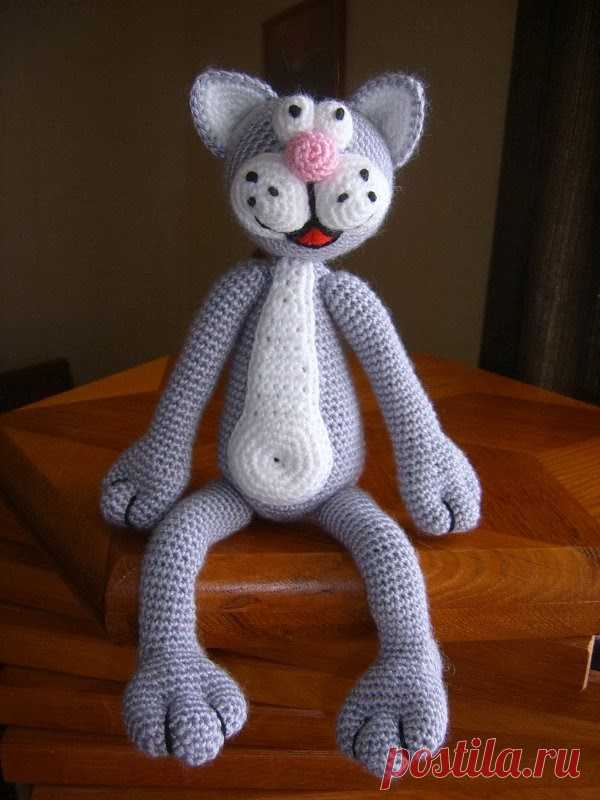Вяжу и играю... игрушки и описания Марины Борисовой: Самый первый котёнок с ул. Лизюкова. (описание)
