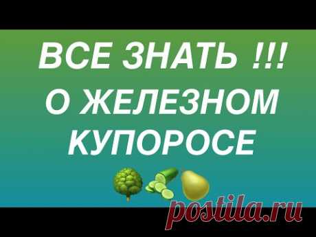 ЖЕЛЕЗНЫЙ КУПОРОС- ТЕПЕРЬ ВЫ БУДЕТЕ ЗНАТЬ ВСЕ !!!