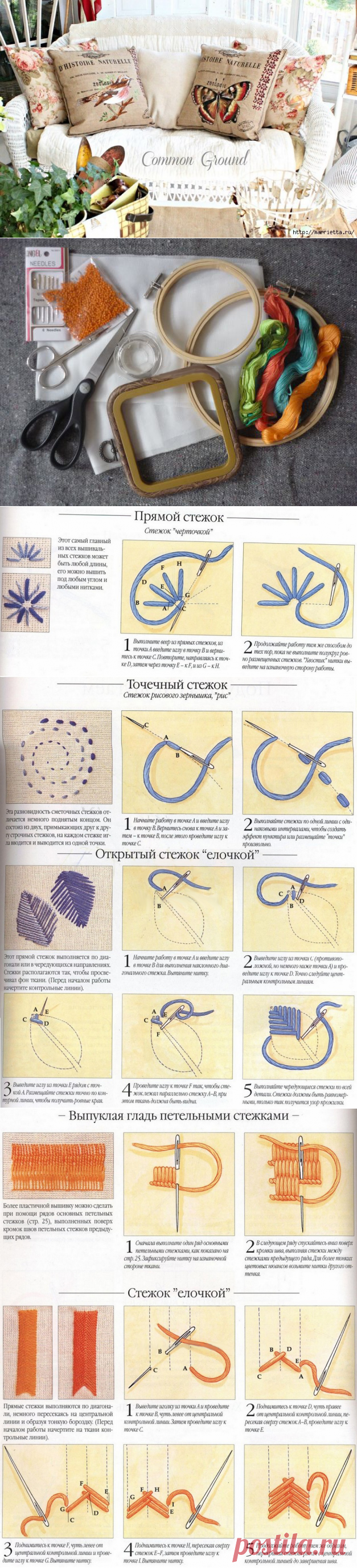 вышивка гладью для начинающих - Самое интересное в блогах