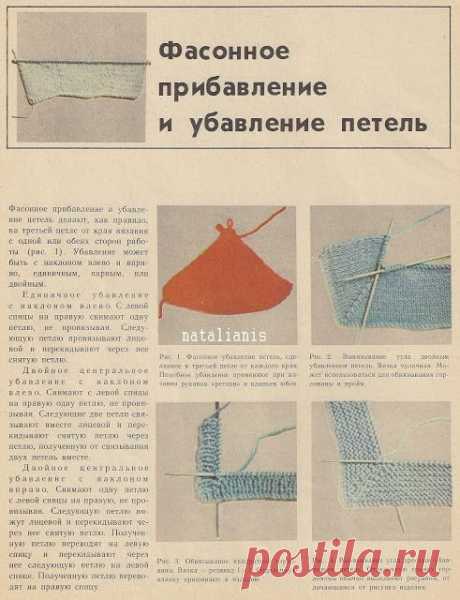 Фасонное прибавление-убавление петель\спицы ....................................... - Всем, кто вяжет, дарю старые идеи для новых работ
