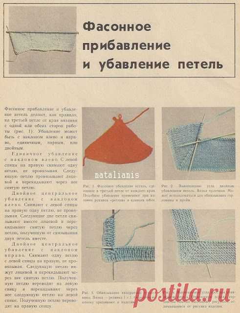 Фасонное прибавление-убавление петель\спицы ....................................... - Всем, кто вяжет, дарю старые идеи для новых работ