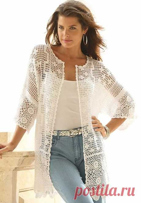 «Plus Size Scalloped Border Crochet Cardigan orgu Tığ işleri, Hırkalar ve Tığ işi modelleri» — карточка пользователя olgа.litka в Яндекс.Коллекциях