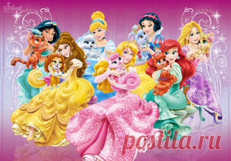 Раскраски для девочек. Королевские питомцы принцесс Disney