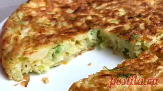Пирог из капусты на сковороде. Рецепт корейской кухни | Людмила Плеханова Готовим вместе | Яндекс Дзен