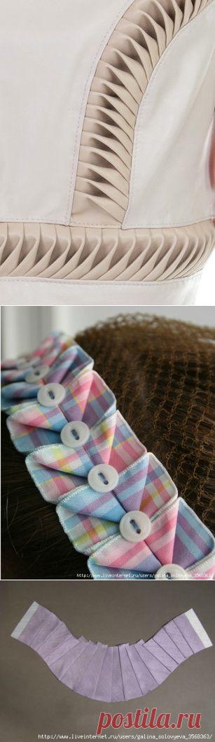 В копилку портнихе: складочки как украшение одежды.