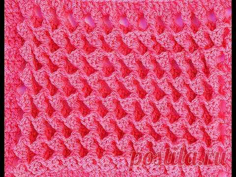 Punto 3 D a crochet muy fácil y rápido - YouTube