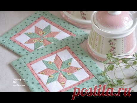 Patchwork Lemoyne Star - vzor Hvězda  Welcome Home Fabrics