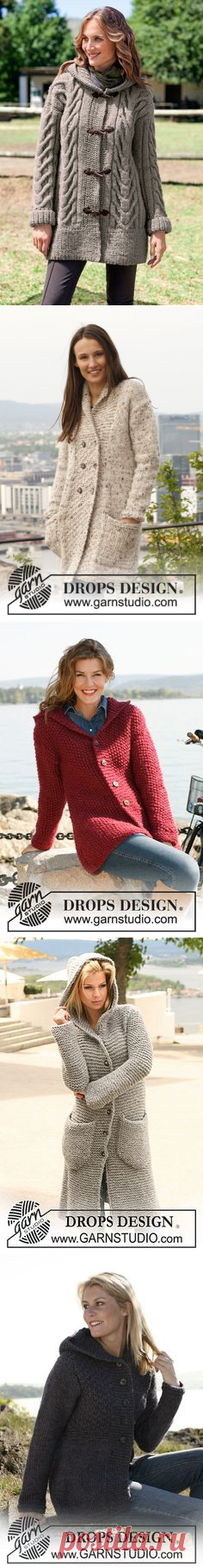 (43) Free Pattern Tweed on the Town by DROPS Design Knitted DROPS jacket with shawl collar in ”Eskimo”. Size: S - XXXL.